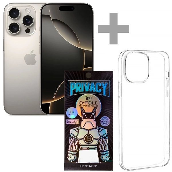 CEL IPHONE 16 PRO ESIM 6.3"  8GB+128GB 3083 NAT TIT+CAPA CLASS+PEL T/P