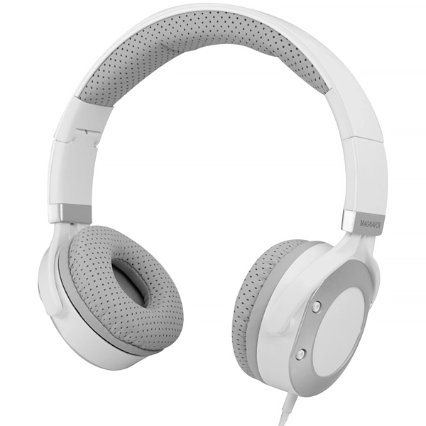 Fone de Ouvido MAGNAVOX MHP5121/M0 com Microfone e Cabo de 1.5 Metros - Branco/Cinza