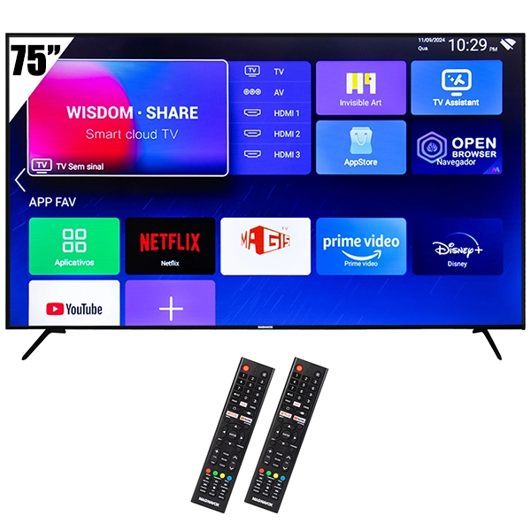 TV  MAGNAVOX 75" 75MEZ573 LED SMART 4K ULTRA HD ANDROID+CONVERSOR