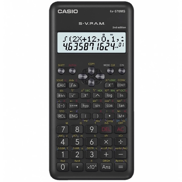 CALCULADORA CASIO FX-570MS 2ND EDITION ESPANHOL PRETO SG