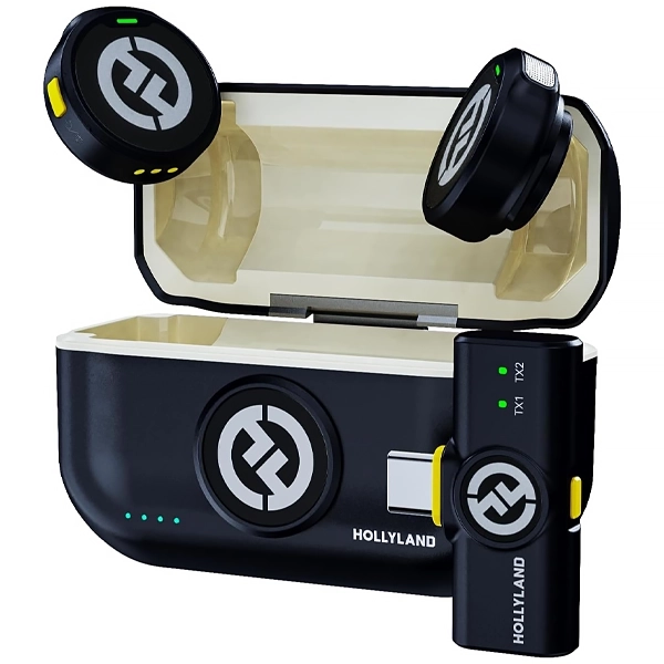 MICROFONE LAPELA HOLLYLAND LARK M2(2TX+1RX)WIRELESS USB-C PRETO