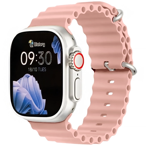 RELOGIO BLULORY ULTRA MINI 2025 SMART WATCH SILVER/ROSA