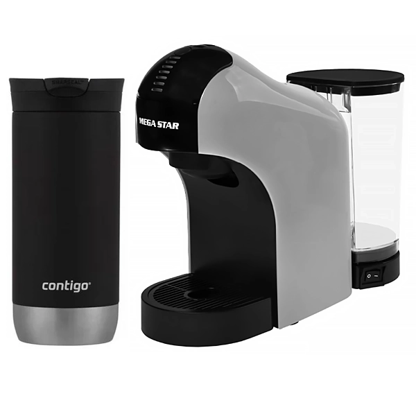 CAFETEIRA MEGASTAR CAF02 1400WATTS 220V/50/60HZ SIL/PRE +COPO T.PRETO