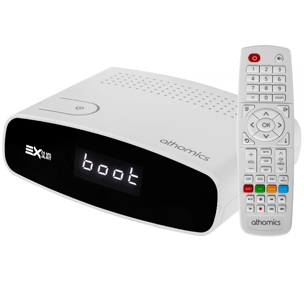 RECEPTOR FTA ATHOMICS EXSLIM FULL HD WIFI EMBUTIDO BRANCO