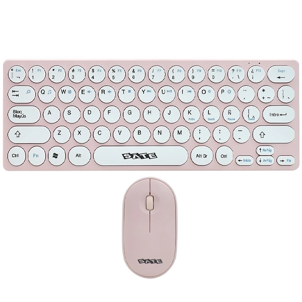 TECLADO SATELLITE AK-6032G WIRELESS ESPANHOL+MOUSE ROSA