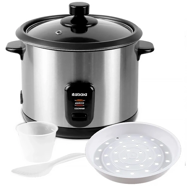 PANELA DE ARROZ ITATIAIA PAMID2001 500WATTS 220V/50/60HZ SILVER/PRETO
