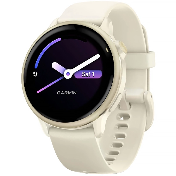 RELOGIO GARMIN VIVO ACTIVE 6 SMART WATCH 010-02985-01 DOURADO/BRANCO