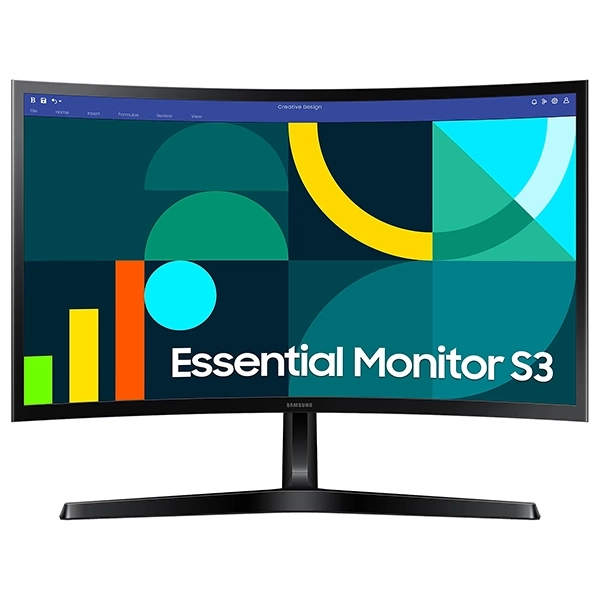 MONITOR SAMSUNG 24" LS24D366GAN CURVED FULL HD HDMI VGA 2V PRETO