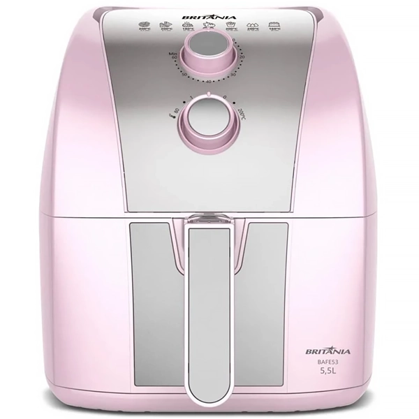 FRITADEIRA ELETRICA BRITANIA BAFE53 AIR FRYER 5.5LTS 220V/60HZ ROS/SIL