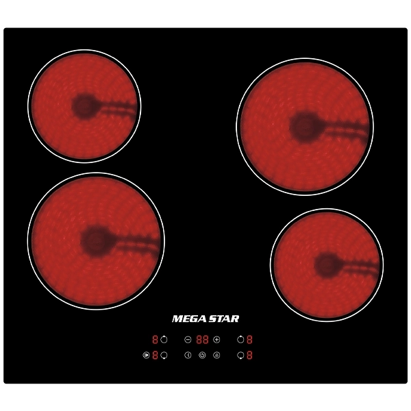 FOGAREIRO MEGASTAR COOKTOP3 4FOGAO INFRAVERMELHO 220V/50/60HZ PRETO