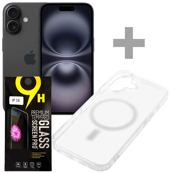 CEL IPHONE 16 6.1" 8GB+128GB A3287  BLACK +CAPA MAGSAFE 1 TRA/BRA +PEL