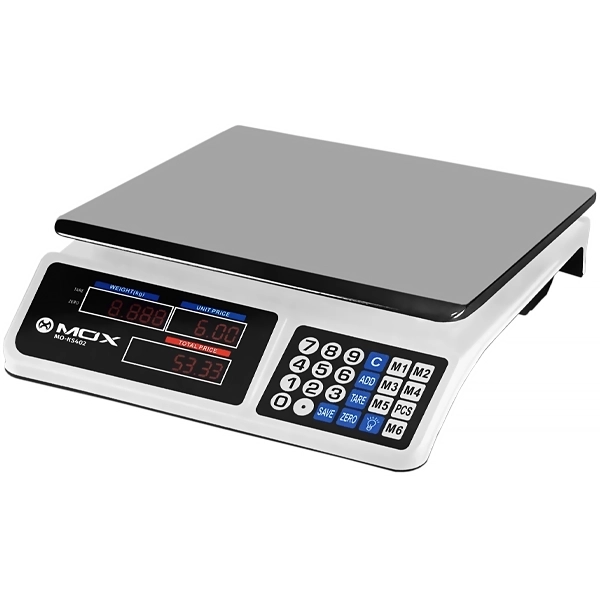 Balanza Digital Comercial MOX MO-KS402 40 kg Bivolt - Blanco/Plata