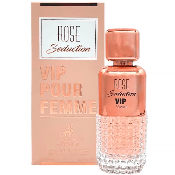 PERFUME FEMININO ARABE MAISON ALHAMBRA ROSE SEDUCTION VIP EDP 100 (893