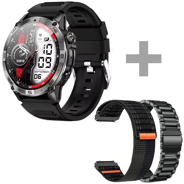 RELOGIO G-TIDE R6 PRO GPS ALTITUDE AMOLED SMART WATCH PRETO