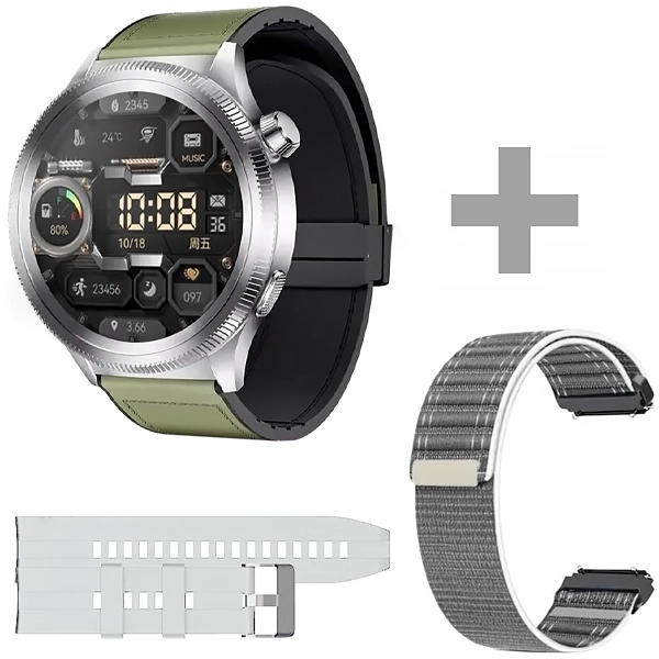 RELOGIO G-TIDE R8 PRO AMOLED SMART WATCH SILVER/VERDE