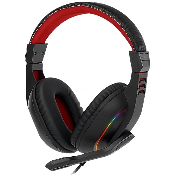 FONE REDRAGON H120 RGB ARES GAMING C/MICROFONE ARCO PRETO/VERMELHO
