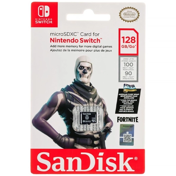 Cartão de Memória Micro SD de 128GB SanDisk SDSQXAO-128G-GN6ZG para Nintendo Switch