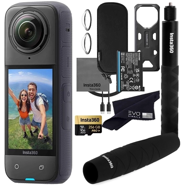 CAMERA INSTA360 X4 CINSABMA STARTER BUNDLE 8K 360 ACTION CAM KIT PRETO
