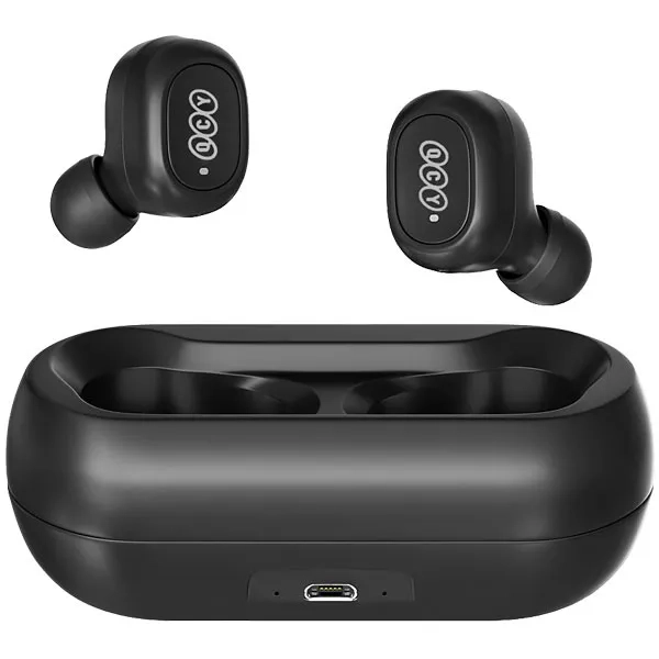 FONE BT QCY T1C IN2012 TWS EARBUDS(***)PRETO