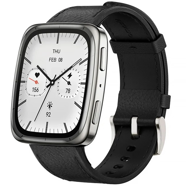 RELOGIO AMAZFIT ACTIVE 2 (SQUARE) PREMIUM A2440 SMART WATCH SILVE/PRET