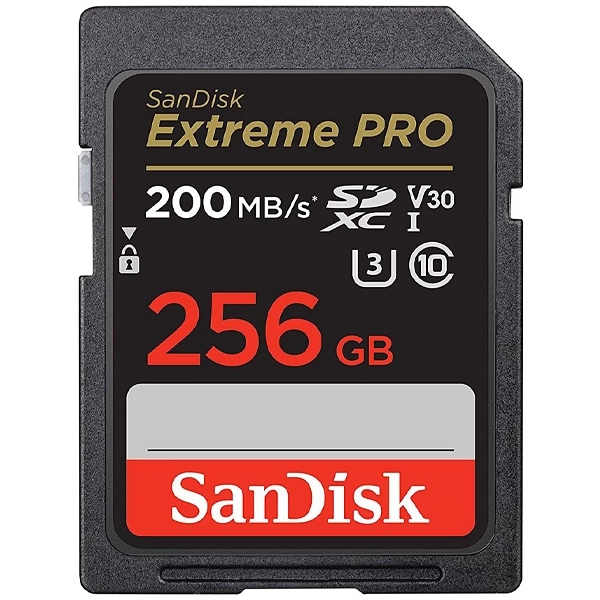 MEMORIA  SD SANDISK SDSDXXD 256GB EXTREME PRO 200MB/S CLASS 10 PRETO