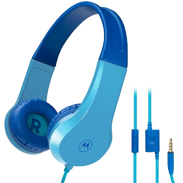FONE MOTOROLA JR200 KIDS C/MICROFONE ARCO AZUL