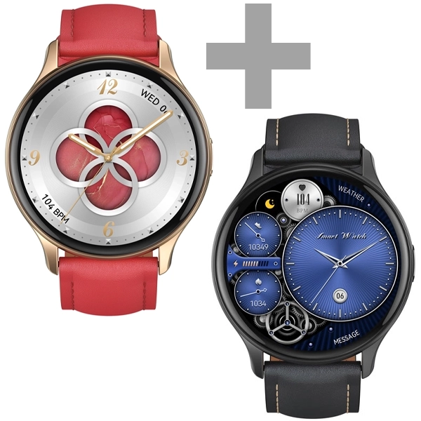 RELOGIO G-TIDE R5 AMOLED SMART WATCH PRE +G-TIDE R5 DOURADO/VERME 2EM1