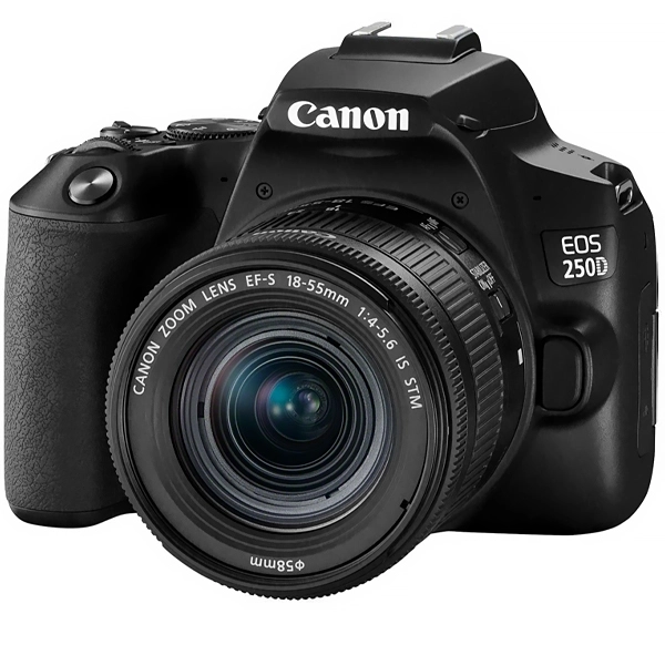 CAMERA CANON EOS-250D BLUETOOTH WIFI 18-55 IS STM KIT (EUROPEO) PRETO
