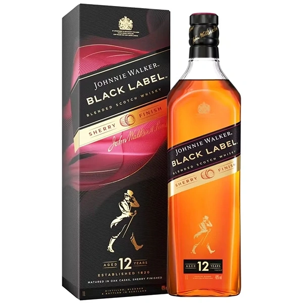 BEBIDA WHISKY JOHNNIE WALKER BLACK LABEL SHERRY FINISH 12ANOS 1L(4753)