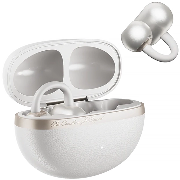 FONE BT QCY CROSSKY C50 BH25CT06A EAR CLIP C/MICROFONE BRANCO/DOURADO