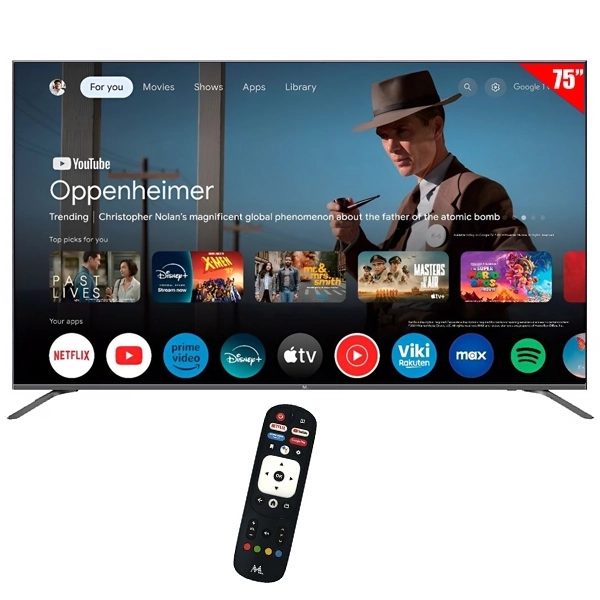 TV  MTEK 75" MK75FSGU LED GOOGLE TV 4K ULTRA HD BLUETOOTH