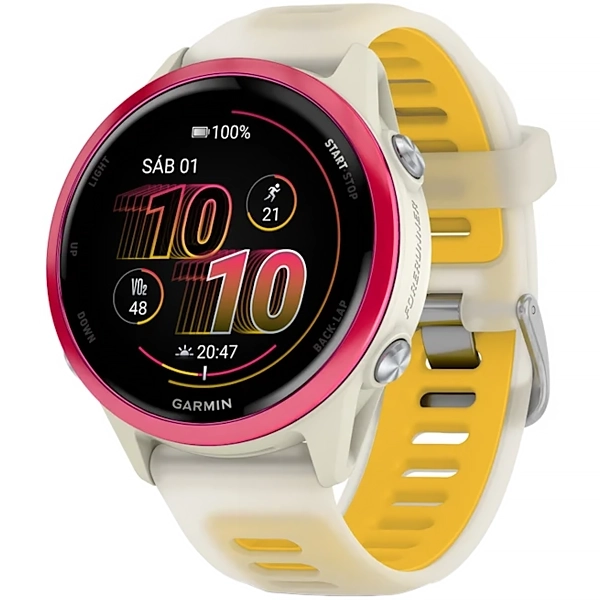 RELOGIO GARMIN FORERUNNER 570 42MM SMART WATCH 010-02970-02 BRAN/AMARE