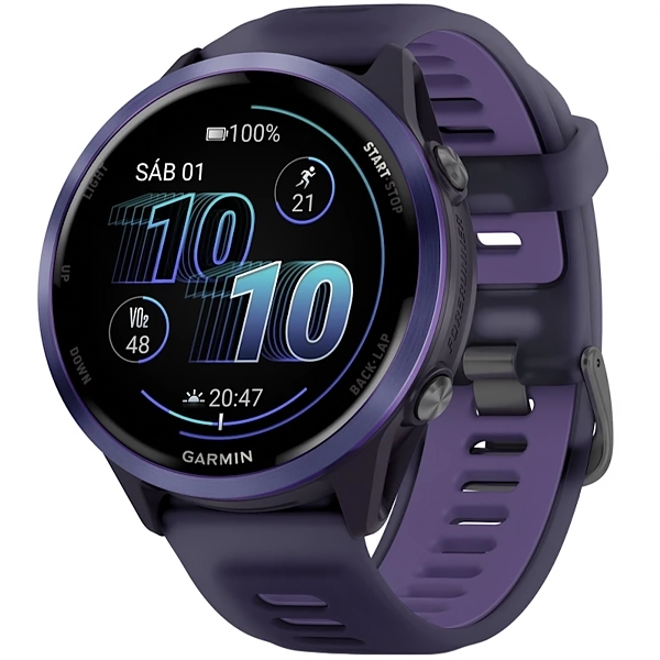 RELOGIO GARMIN FORERUNNER 570 47MM SMART WATCH 010-02971-02 PRETO/ROXO