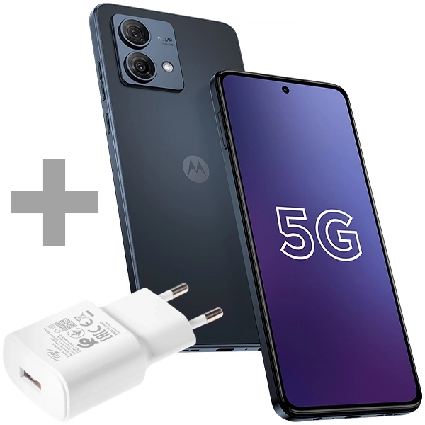 Celular Motorola Moto G84 5G XT2347-2 NFC Dual SIM de 256GB/8GB RAM de 6.55" 50+8MP/16MP - Midnight Blue (CX Slim) + Adaptador de Energia itel
