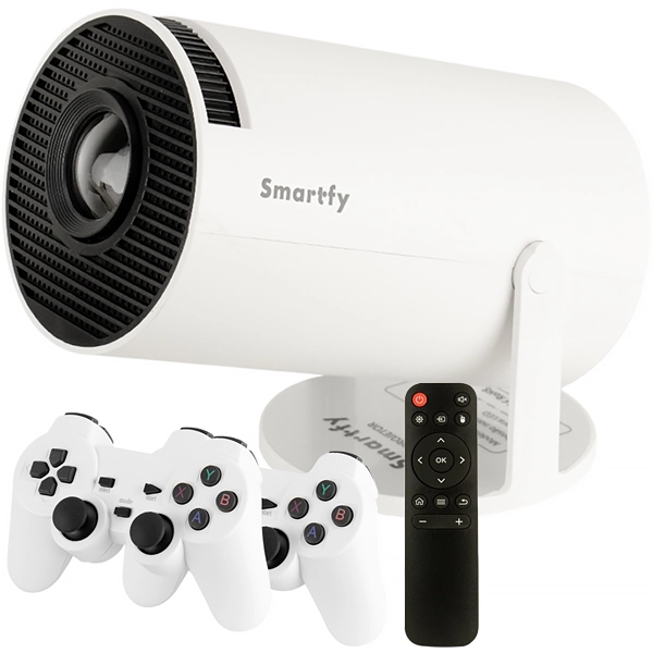 PROJETOR SMARTFY PJ01W GAME 4K UHD 1000LUMENS HDMI PORT BR+2JOYSTICK B