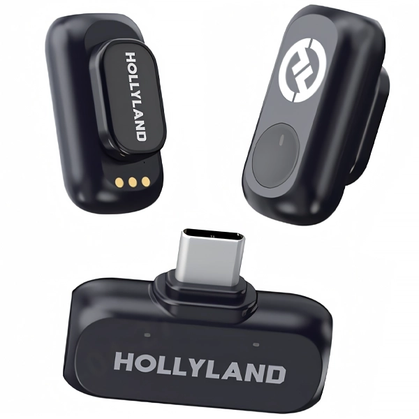 MICROFONE LAPELA HOLLYLAND LARK A1 MINI DUO(2TX+1RX)WIRELESS USB-C PRE