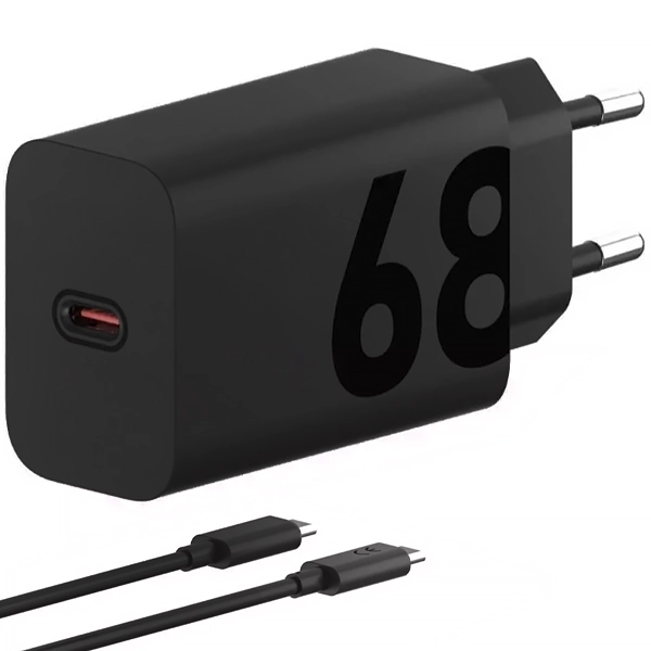 Cargador Motorola Turbo Power PG38C06298 USB-C de 68 watts + Cable USB-C