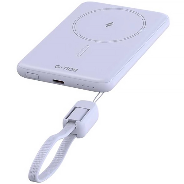 CARREGADOR PORTATIL WIRELESS G-TIDE SLIM 01 5000MAH 1SAIDA ROXO