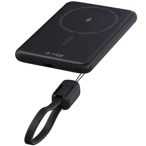 CARREGADOR PORTATIL WIRELESS G-TIDE SLIM 01 5000MAH 1SAIDA PRETO