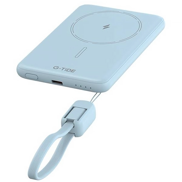 CARREGADOR PORTATIL WIRELESS G-TIDE SLIM 01 5000MAH 1SAIDA AZUL