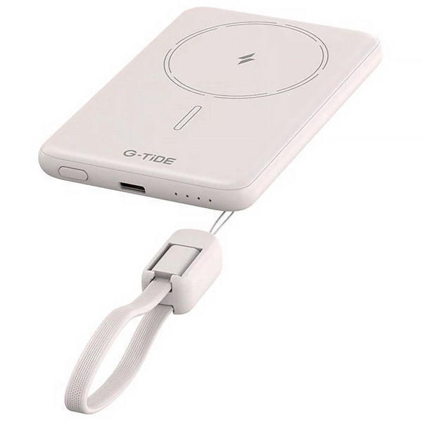 CARREGADOR PORTATIL WIRELESS G-TIDE SLIM 01 5000MAH 1SAIDA BEIGE