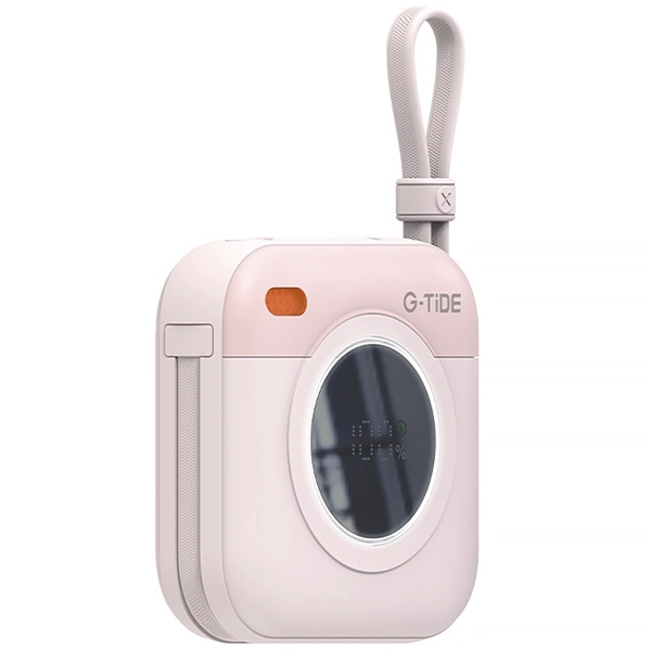 CARREGADOR PORTATIL WIRELESS G-TIDE MULTI X1 10000MAH 1SAIDA ROSA