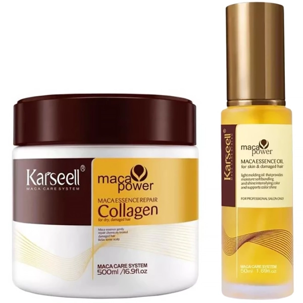 MASCARA CAPILAR KARSEELL MACA POWER ESSEN REPAIR 500+OLEO 50ML KT(113)