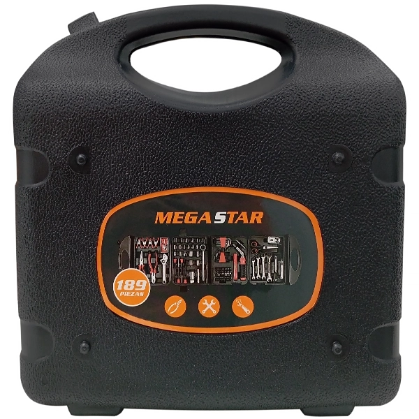 Kit de Herramientas MegaStar YM777 con 189 Piezas - Rojo/Negro