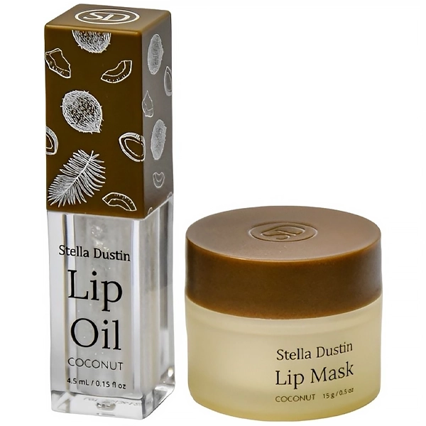 Kit Stella Dustin Lip Oil 4.5 ml + Mascarilla Labial Coconut 15 g