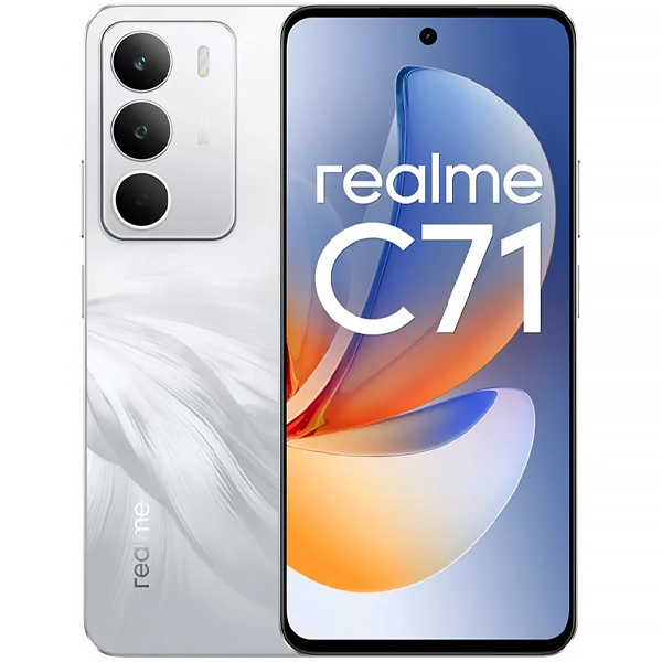 Celular realme C71 RMX5303 Dual SIM de 128GB/4GB RAM de 6.67" 50MP/5MP - White Swan (Anatel)