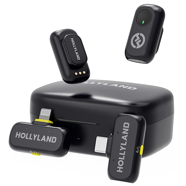 Micrófono Inalámbrico para Smartphone Hollyland LARK A1 Combo con USB-C/Lightning - Space Gray