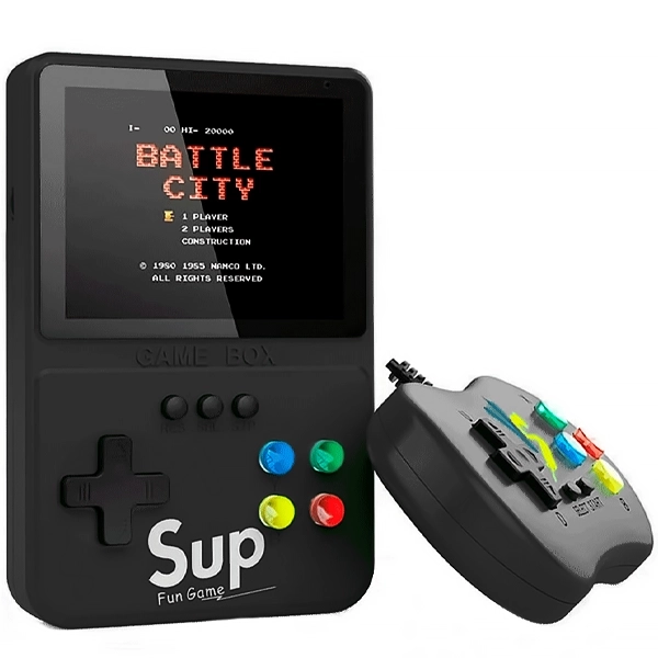 Consola Portátil Game Box Sup K31 Plus de 3.5" con 500 Juegos - Negro + Control (Inglés/Chino)