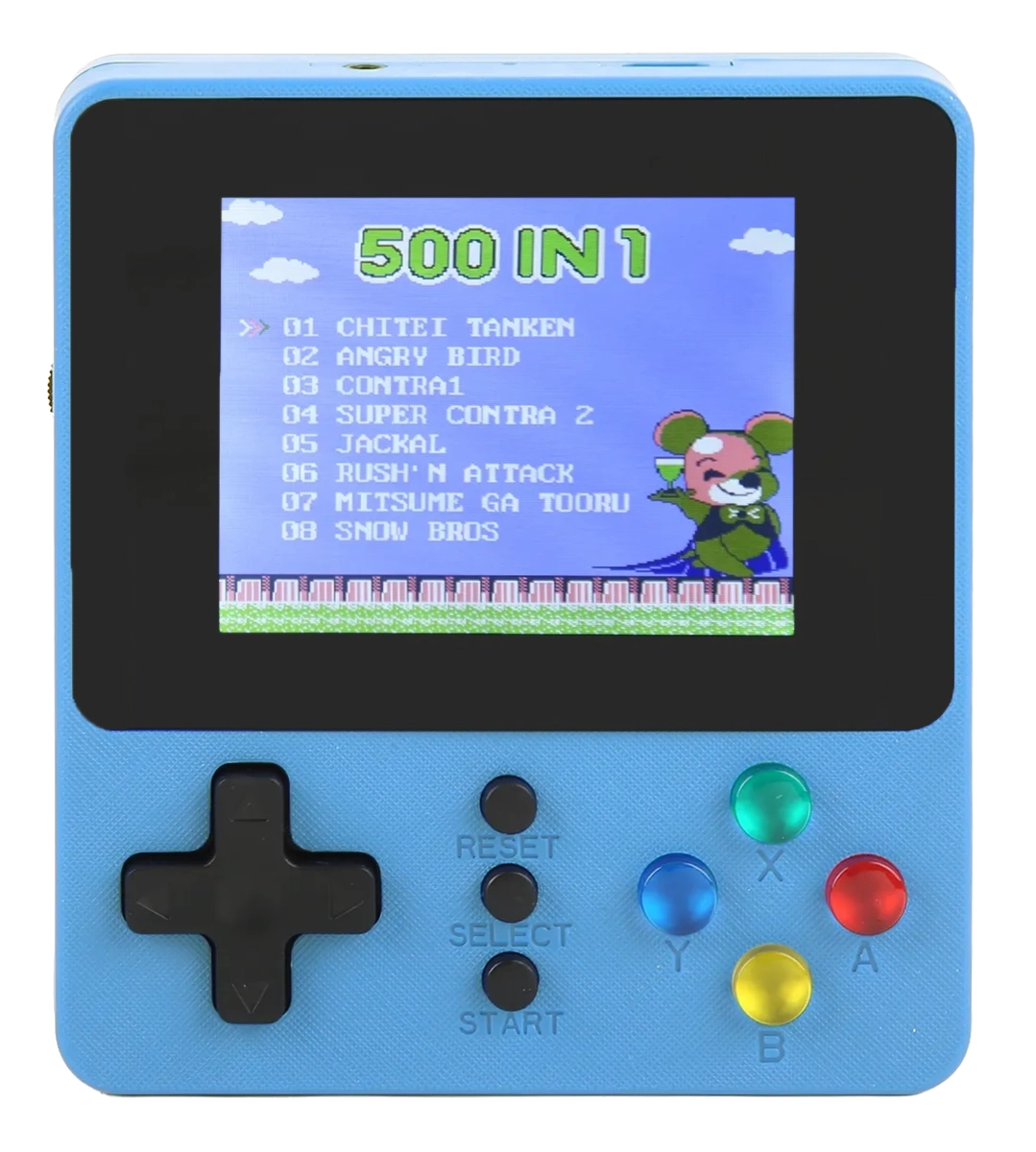 Consola Portátil Game Box K5 de 3" con 500 Juegos - Azul (Inglés/Chino)