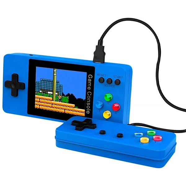 Consola Portátil Game Box K8 Plus de 3" con 500 Juegos - Azul + Control (Inglés/Chino)